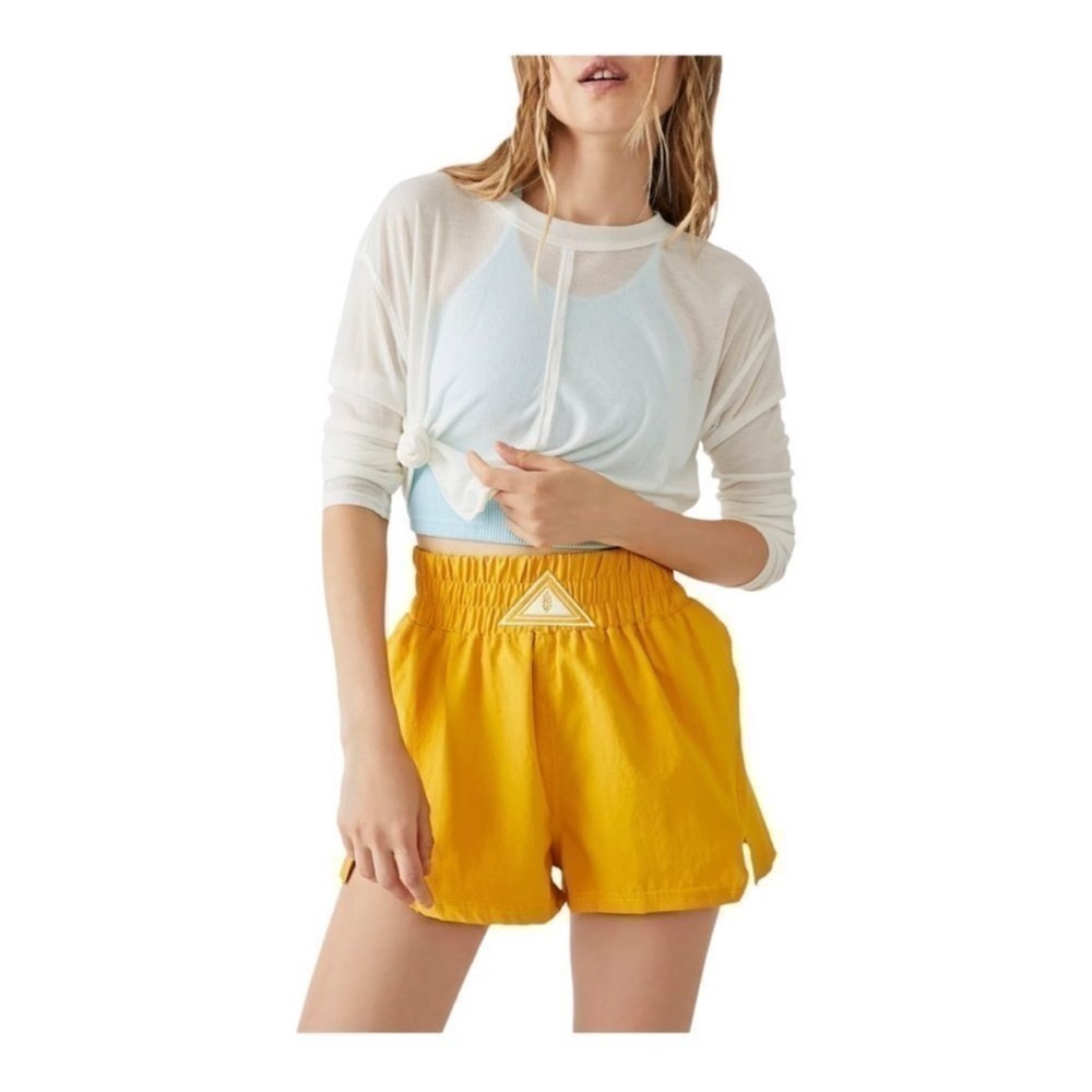 NWT Free People Movement Next Round Short Swaying Sunflowers - Picture 1 of 11
